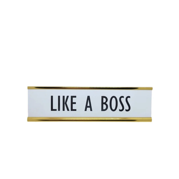 Like A Boss Desktop Plaque Paperweight - Picture 2 of 5